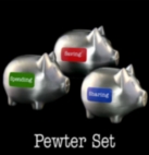Pewter Pick Pigs Set