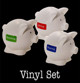 Pick Pigs Vinyl Pig Set